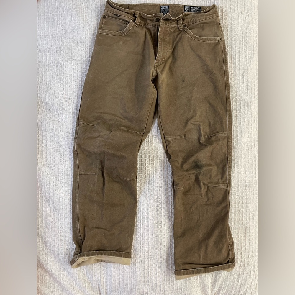 Kuhl Tan khaki heavy duty trousers. 32x30